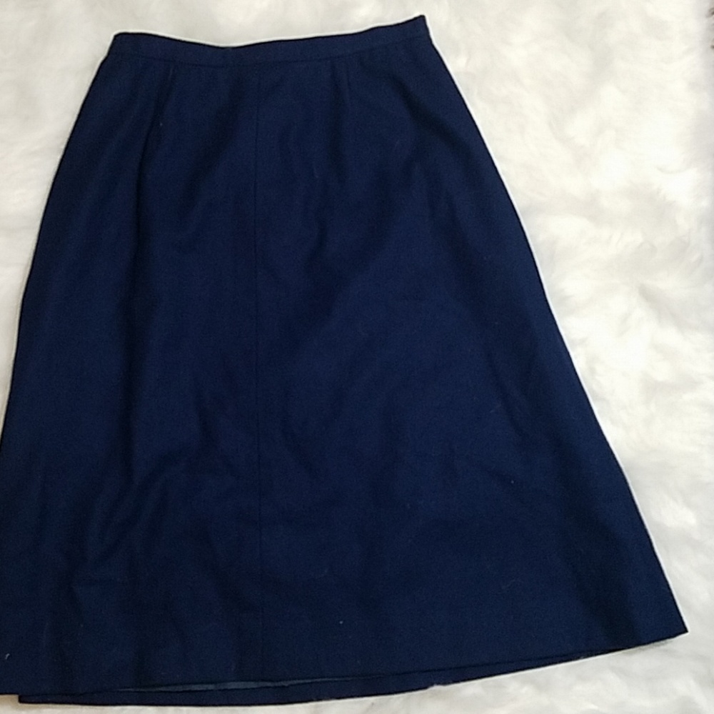 Vintage Pendleton size 12 Virgin Wool Blue Skirt